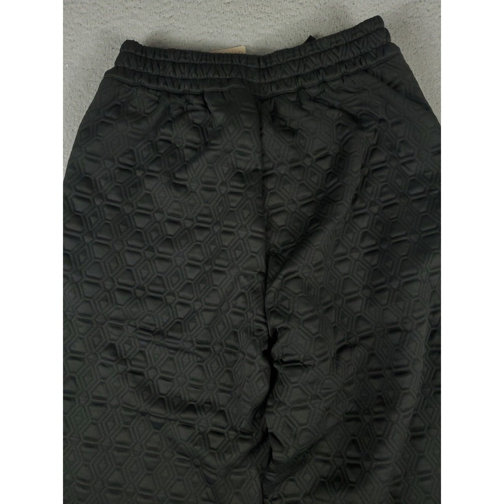 Puma Pants Womens Medium Black Luxe Sport T7 Wide Leg Baggy Retro Snap Button - Picture 6 of 8